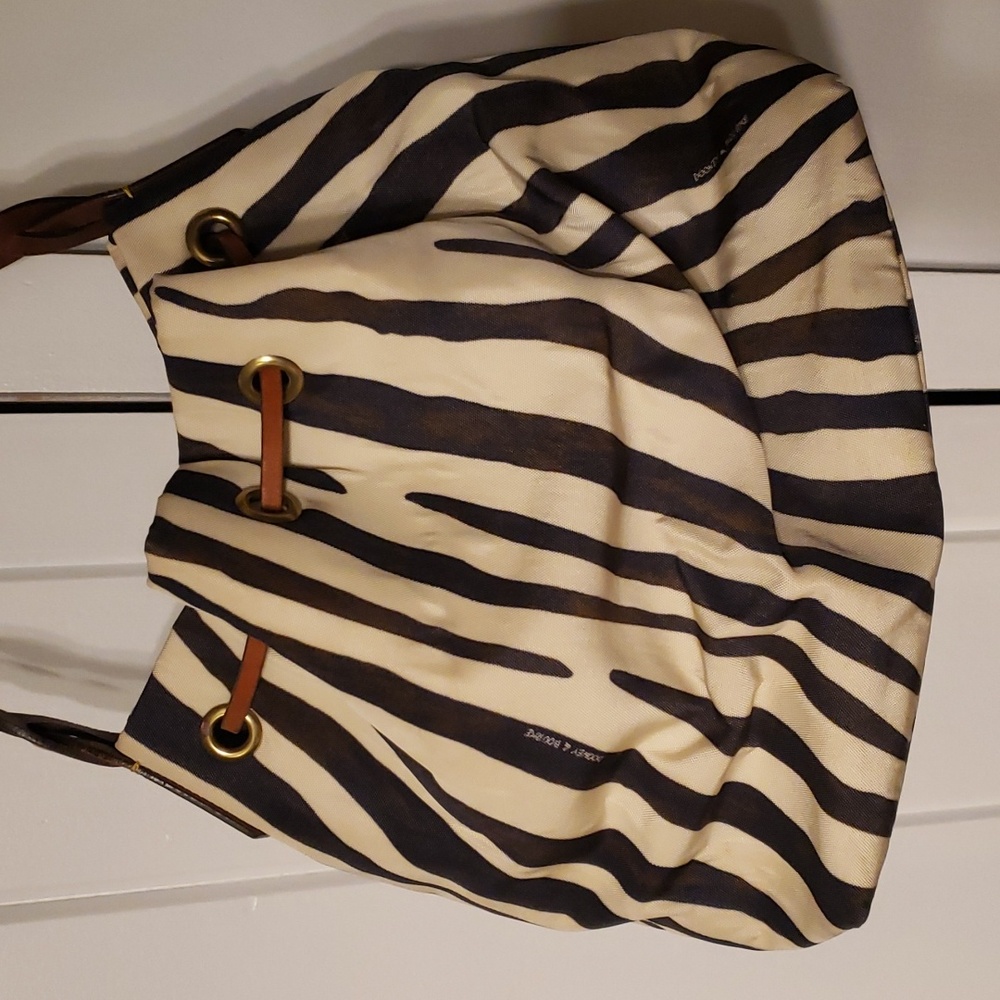 Dooney & Bourke Zebra Patterned Drawstring Bag - image 3